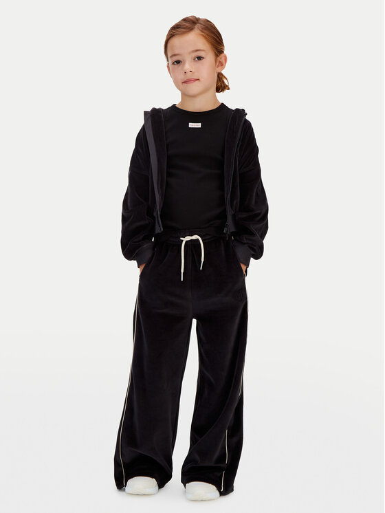 Calvin Klein Jeans Calvin Klein Jeans Pantaloni trening Velvet IG0IG03057 Negru Regular Fit