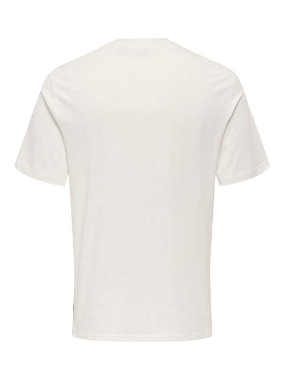 Only & Sons Only & Sons T-shirt Magdy 22029454 Bianco Regular Fit
