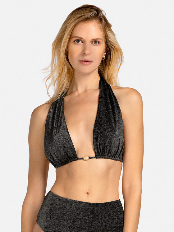 Miss Lou Miss Lou Bikini pezzo sopra G-LG1-CZ Nero
