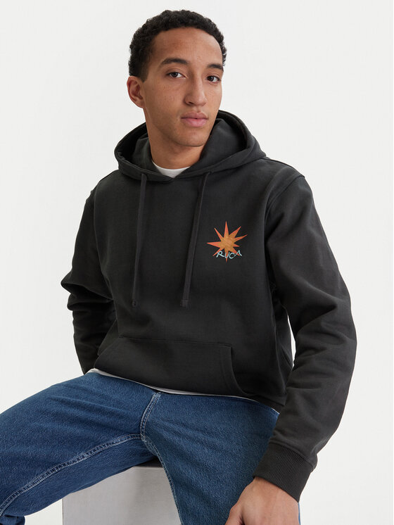 RVCA RVCA Mikina Pegasus EVYSF00137 Čierna Boxy Fit
