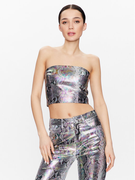 ROTATE ROTATE Top Snake Pu RT2435 Colorat Slim Fit