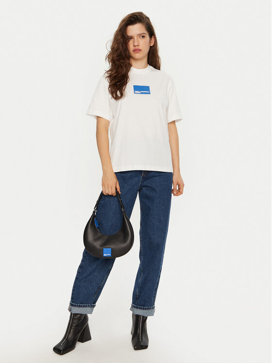 Karl Lagerfeld Jeans Karl Lagerfeld Jeans T-Shirt A1W17006 Biały Regular Fit