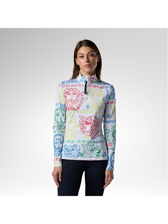 Rossignol Rossignol Bluza techniczna W Jcc Quarter Zip First Layer Kolorowy Slim Fit