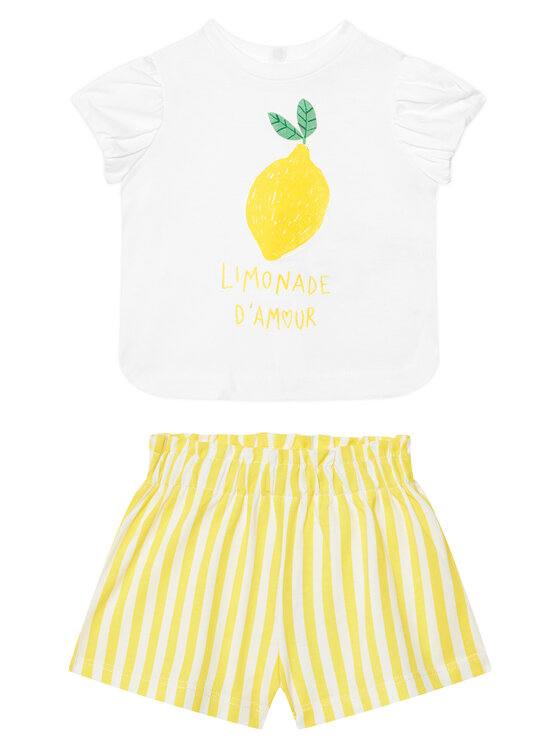 Original Marines Original Marines Set tricou și pantaloni scurți DFP7037BF Galben Regular Fit