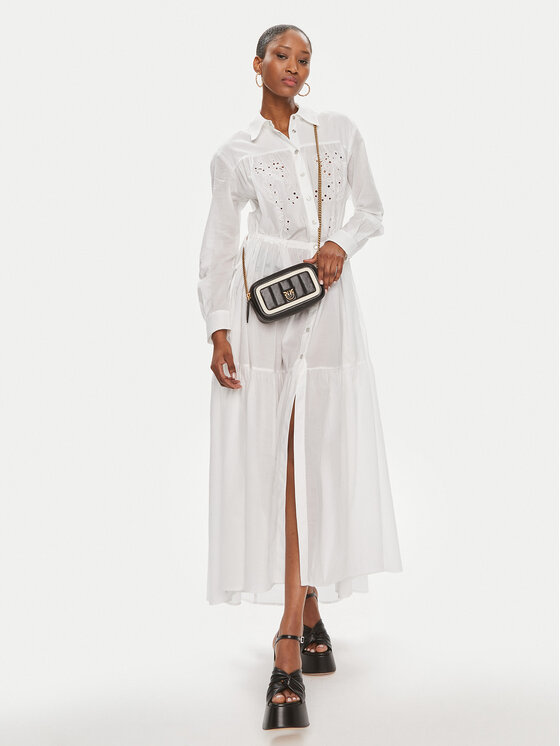 PINKO Pinko Рокля тип риза Dolce Vita Chemisier . 103728 A1XP Бял Regular Fit
