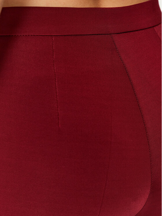 PINKO Pinko Hlače iz tkanine Hulka 100054 A04I Bordo rdeča Regular Fit