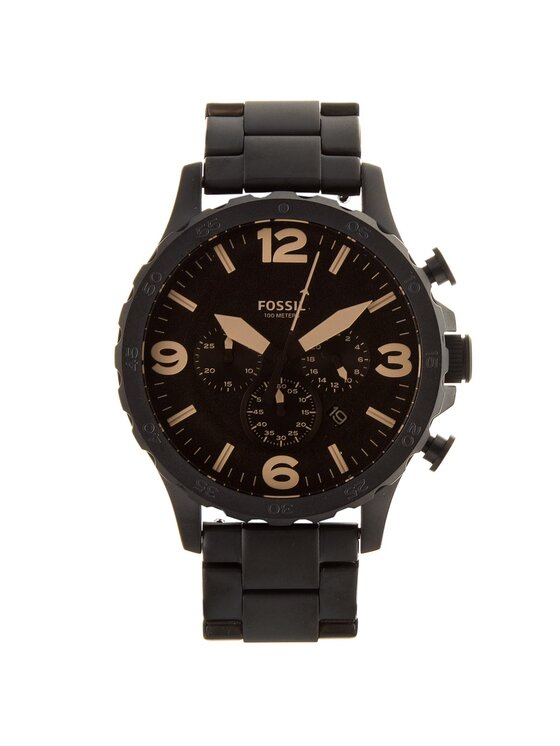 Fossil Hodinky Nate JR1356 Černá | Modivo.cz