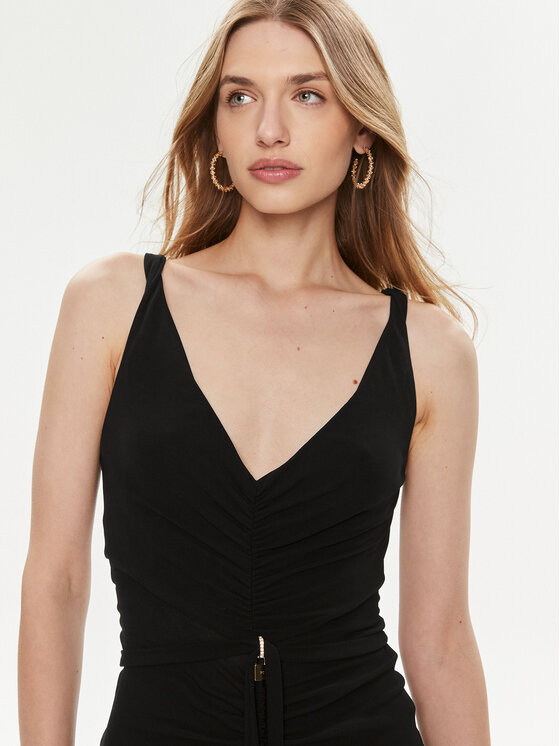 Elisabetta Franchi Elisabetta Franchi Sukienka wieczorowa AB-590-42E2-V760 Czarny Slim Fit