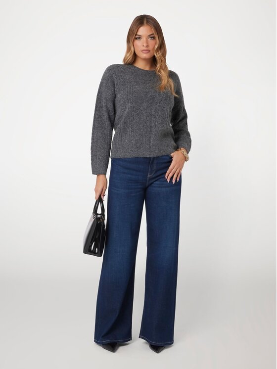 Guess Guess Sweter 170083 Szary Classic Fit