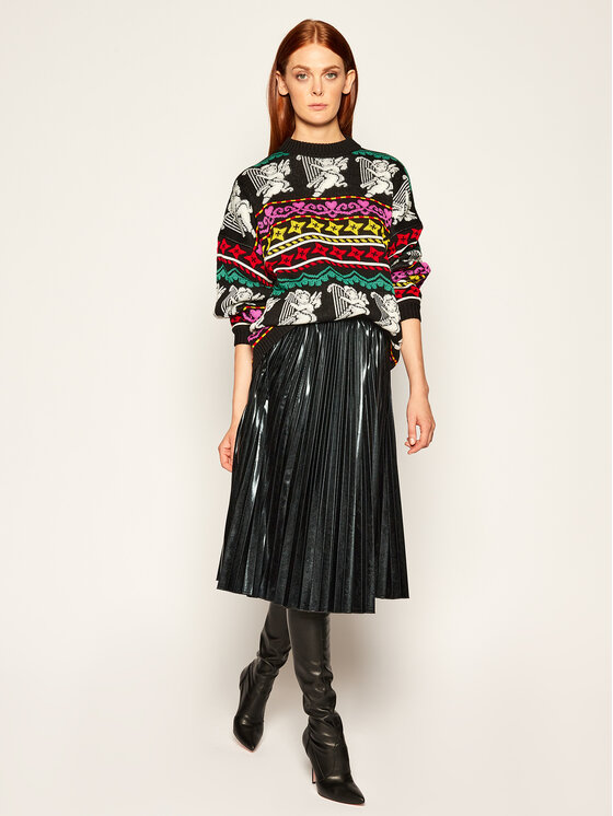 MSGM MSGM Pulover 2941MDM140 207764 Negru Relaxed Fit