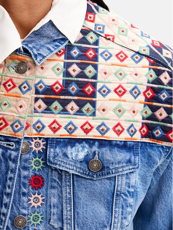 Desigual Desigual Džinsinė striukė Donis 24SWED13 Mėlyna Regular Fit