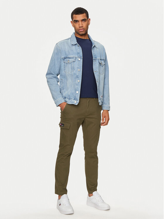 Tommy Jeans Tommy Jeans Spodnie materiałowe Austin DM0DM18940 Zielony Slim Fit