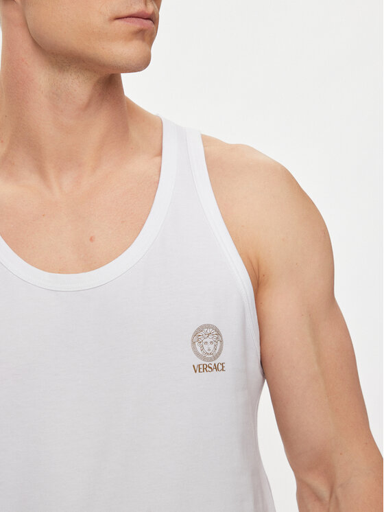 Versace Versace Tank top Medusa AUU01012 Alb Regular Fit