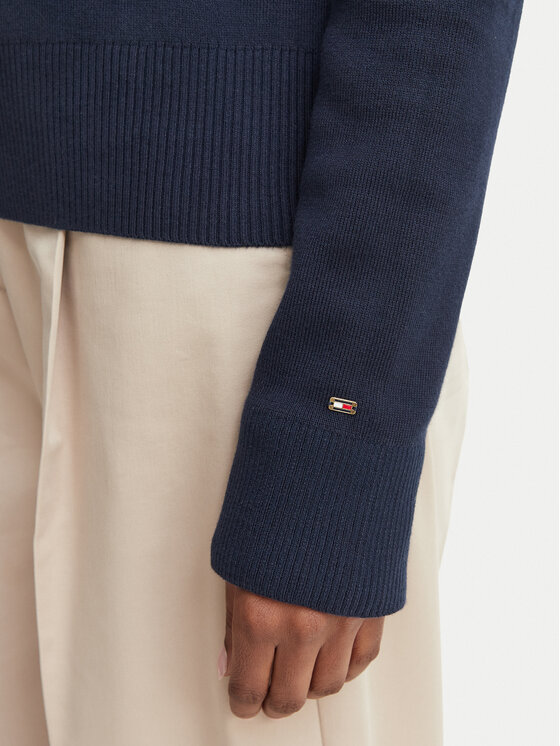 Tommy Hilfiger Tommy Hilfiger Pulover WW0WW52298 Mornarsko modra Regular Fit