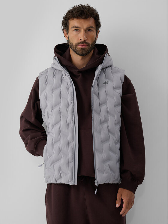 4F 4F Kamizelka URBAN COMMUTER Szary Regular Fit