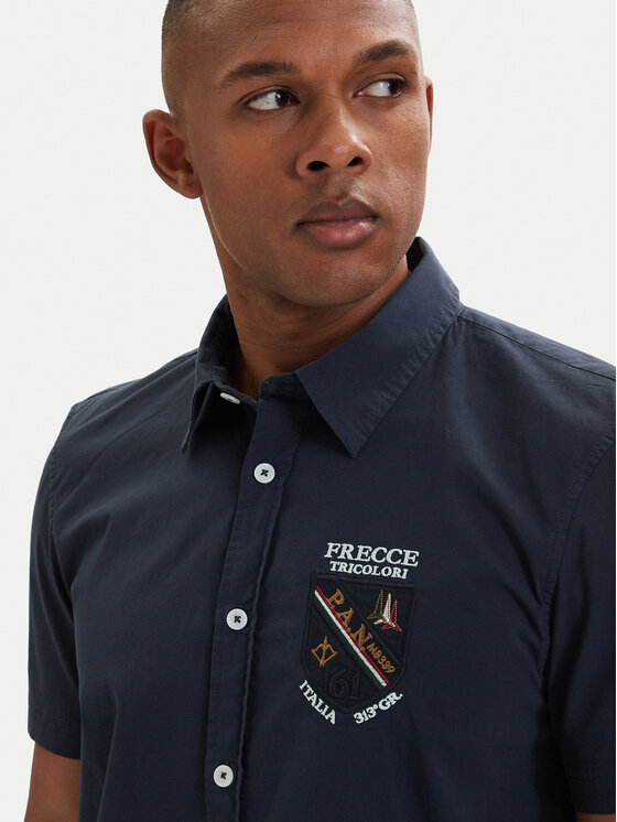 Aeronautica Militare Aeronautica Militare Cămașă 261CA1326UCT03288 Bleumarin Regular Fit