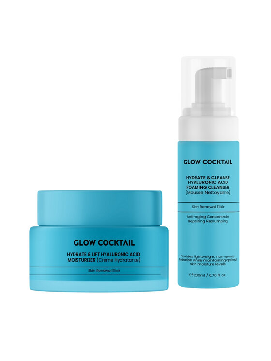 Glow Cocktail Glow Cocktail Krem Hydrate & Lift + Pianka Hydrate & Cleanse Zestaw do pielęgnacji skóry