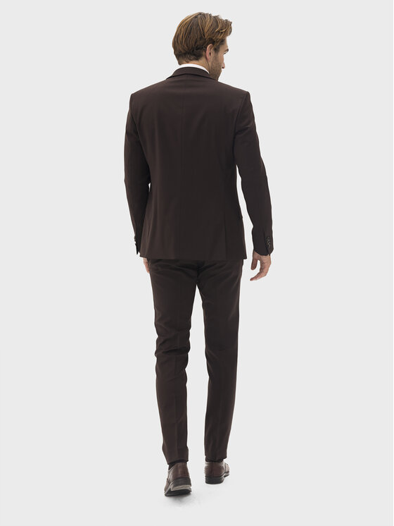 Evenemen Evenemen Garnitur Kast Brown Brązowy Slim Fit
