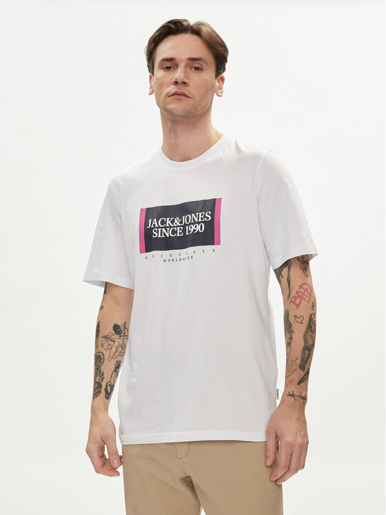 Jack&Jones Jack&Jones Tričko Lafayette 12252681 Biela Standard Fit