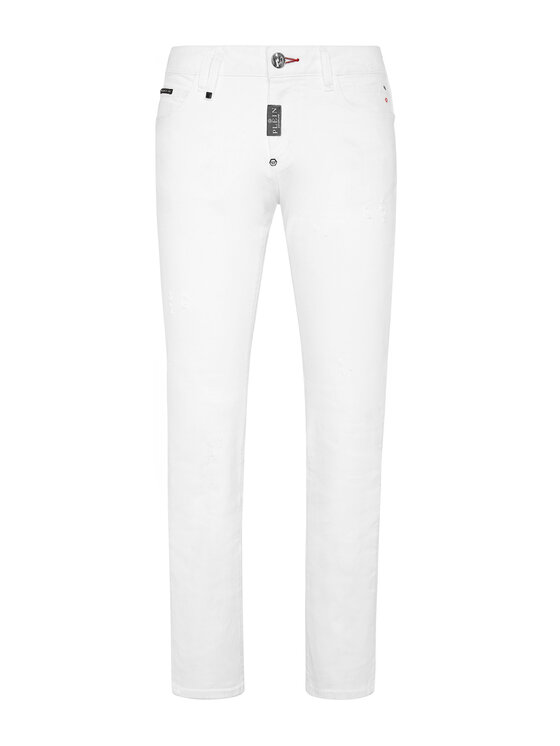 PHILIPP PLEIN PHILIPP PLEIN Jeansy 31788 Biały Straight Fit