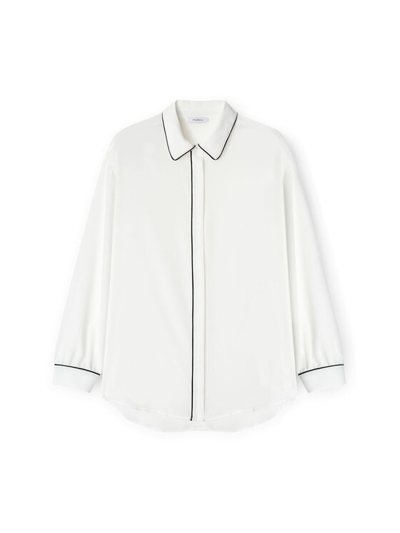 Motivi Motivi Camicia 5392W300474N0S1 Bianco Over Fit