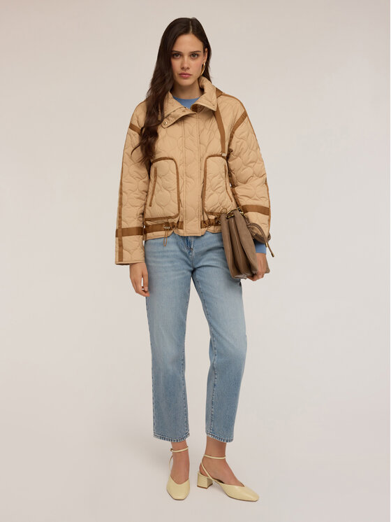 Motivi Motivi Giubbotto piumino F102W000083N002 Écru Regular Fit