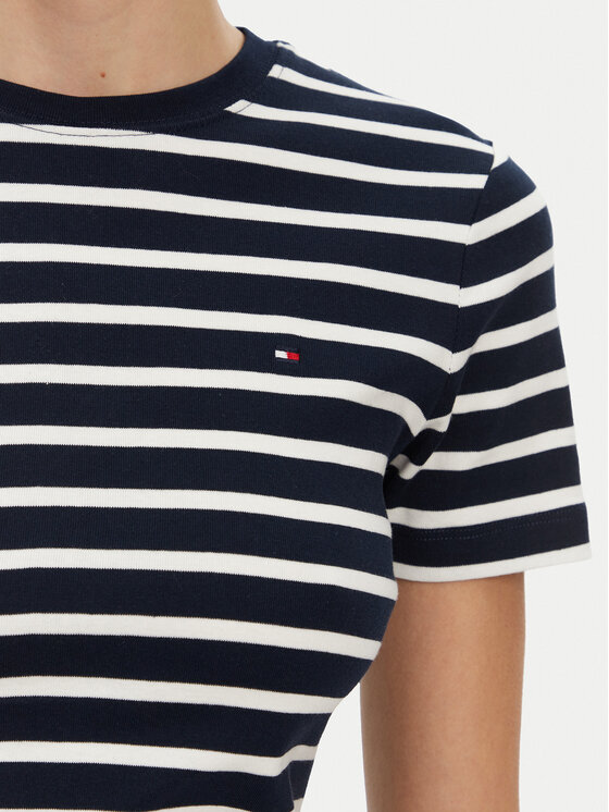 Tommy Hilfiger Tommy Hilfiger T-Shirt New Cody WW0WW40587 Granatowy Slim Fit