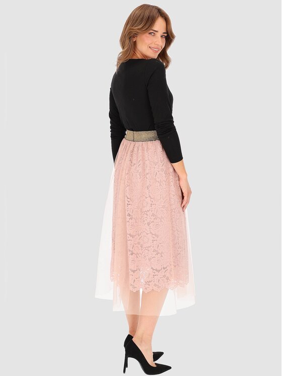 Perso Perso Sukně JPE230069F Růžová Regular Fit