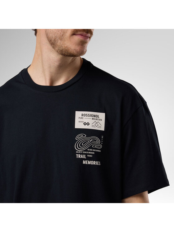 Rossignol Rossignol T-Shirt M Graphic Waterfall Tee Czarny Relaxed Fit