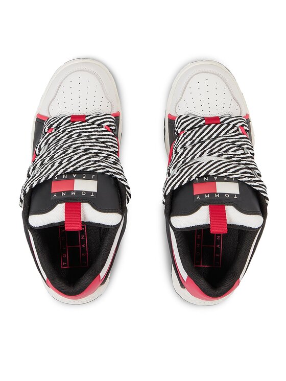 Tommy Jeans Tommy Jeans Sneakersy Tjw Skate Sneaker Oversize Lace EN0EN02279 Bílá