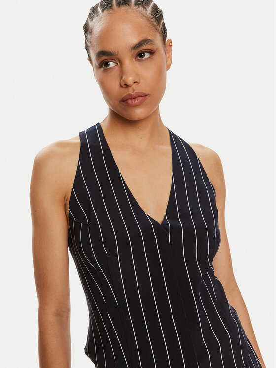NORMA KAMALI NORMA KAMALI Kamizelka KK1244PLC59642 Granatowy Regular Fit