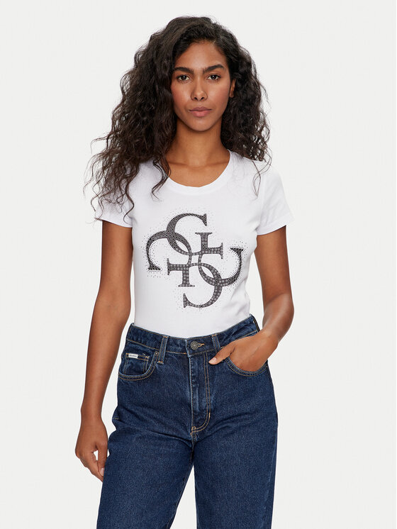 Guess Guess T-särk W4YI37 J1314 Valge Regular Fit
