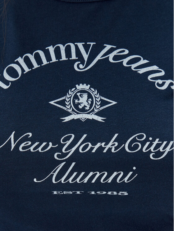 Tommy Jeans Tommy Jeans T-Shirt Nyc Ringer DW0DW20323 Granatowy Slim Fit