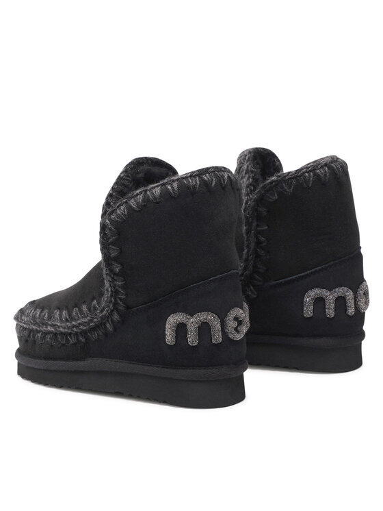 Mou Mou Cizme de zăpadă Eskimo 18 Glitter Logo MU.FW101050A Negru