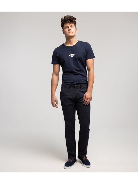 Lee Cooper Lee Cooper Chinosy LUKAS Granatowy Straight Fit
