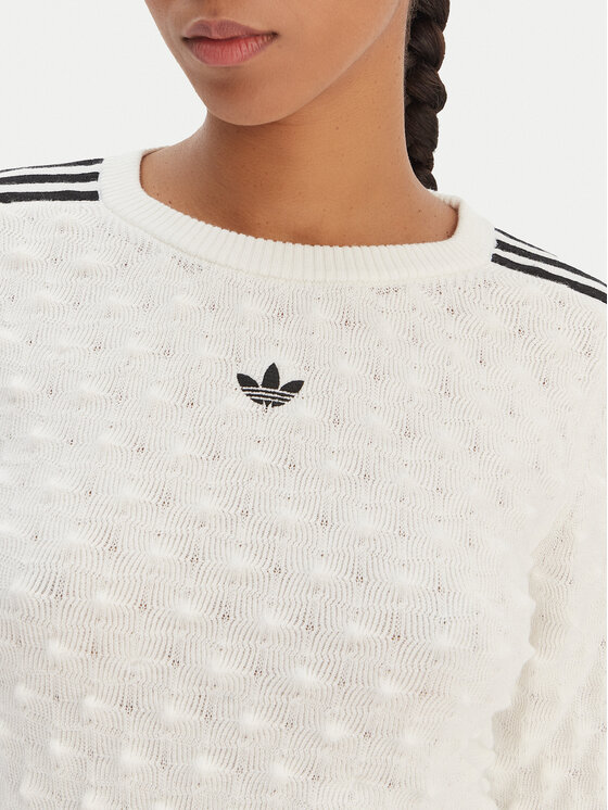 adidas adidas Pulover Solid Spike KS6461 Écru Slim Fit