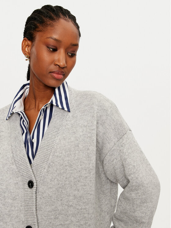 ViCOLO ViCOLO Kardigan 55007S Szary Regular Fit