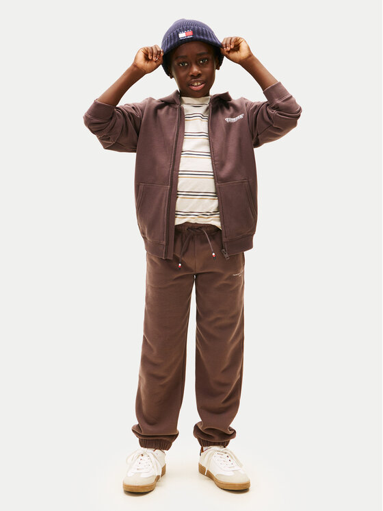 Tommy Hilfiger Tommy Hilfiger Pantaloni da tuta Mini Corp KS0KS00662 Marrone Regular Fit