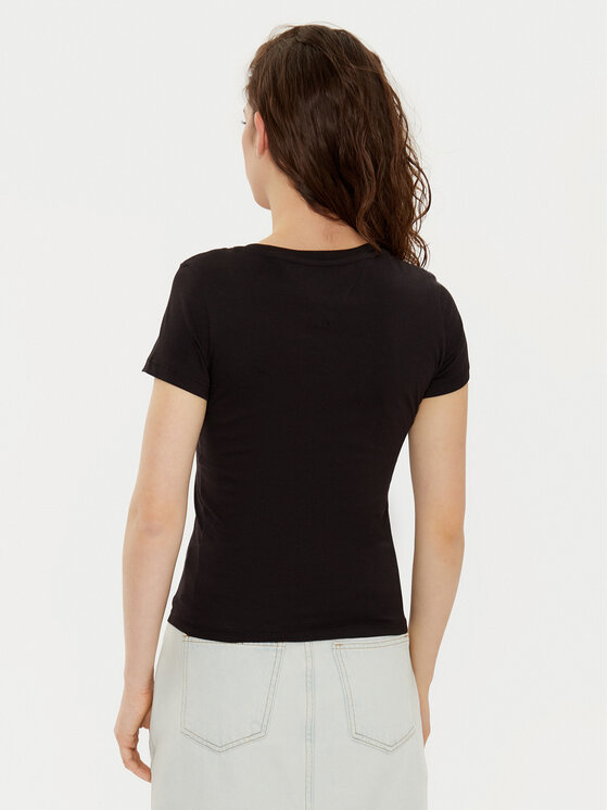 Tommy Jeans Tommy Jeans Tričko DW0DW20458 Čierna Slim Fit