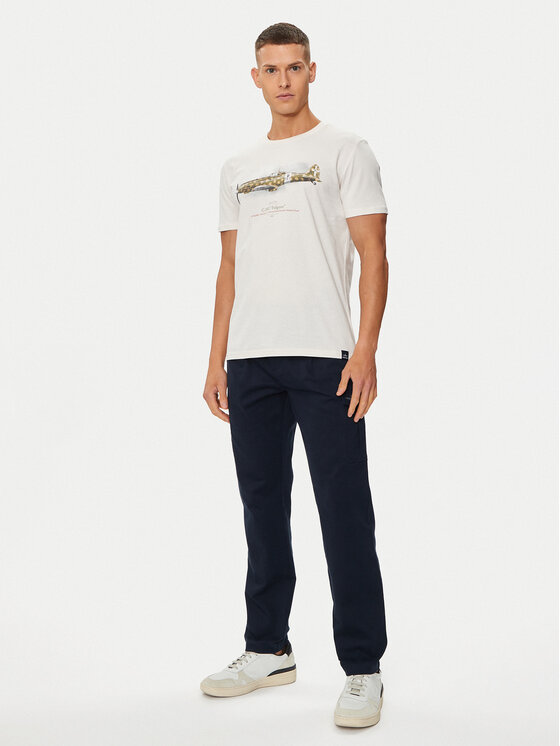 Aeronautica Militare Aeronautica Militare Marškinėliai 241TS2256J607 Balta Regular Fit