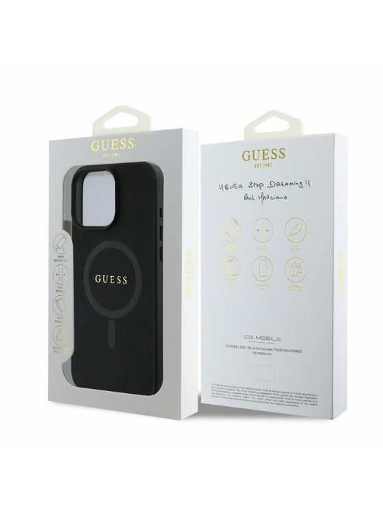 Guess Guess Etui na telefon Apple iPhone 16 Pro Czarny