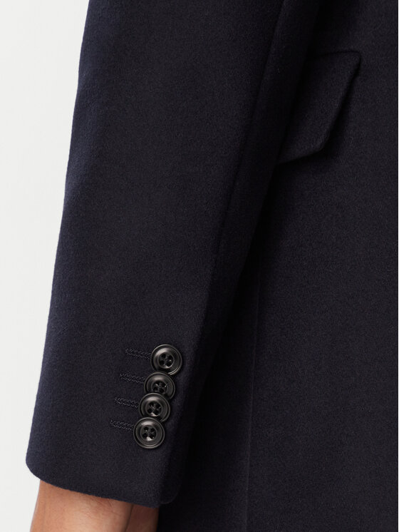 HUGO HUGO Cappotto di lana 50569210 Blu scuro Slim Fit