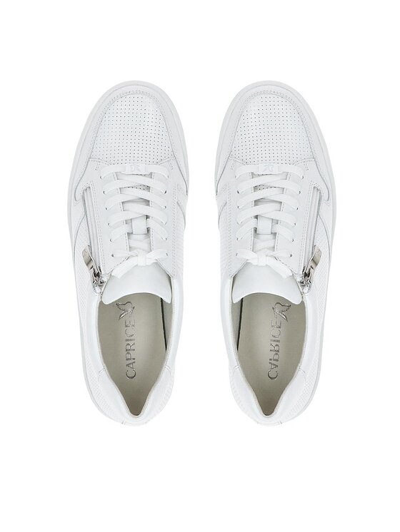 Baskets Caprice Pour Femme – Largeur G, Tige En Cuir Nappa, Semelle Confort – Idéal Pour La Ville