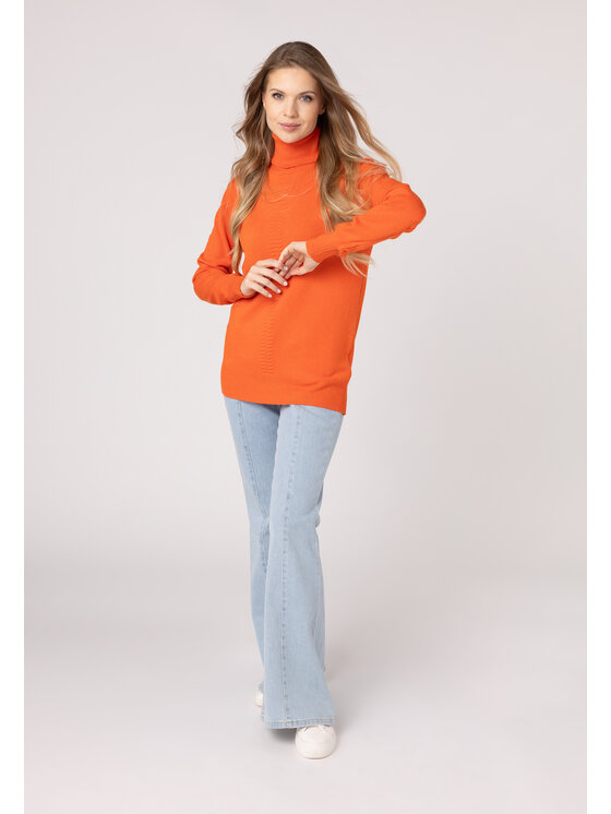QUIOSQUE QUIOSQUE Sweter QUIOSQUE 6VD008401 Pomarańczowy Regular Fit
