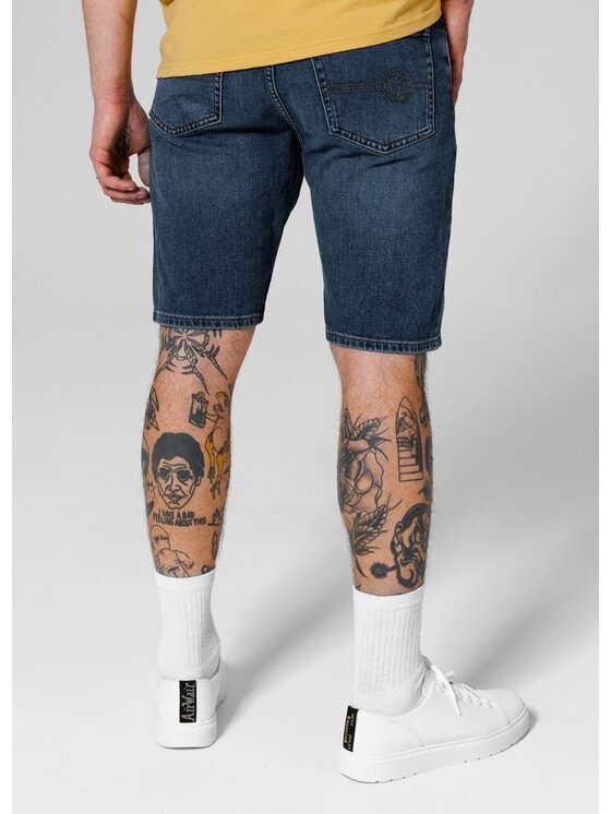PITBULL PITBULL Szorty jeansowe Highlander Niebieski Regular Fit