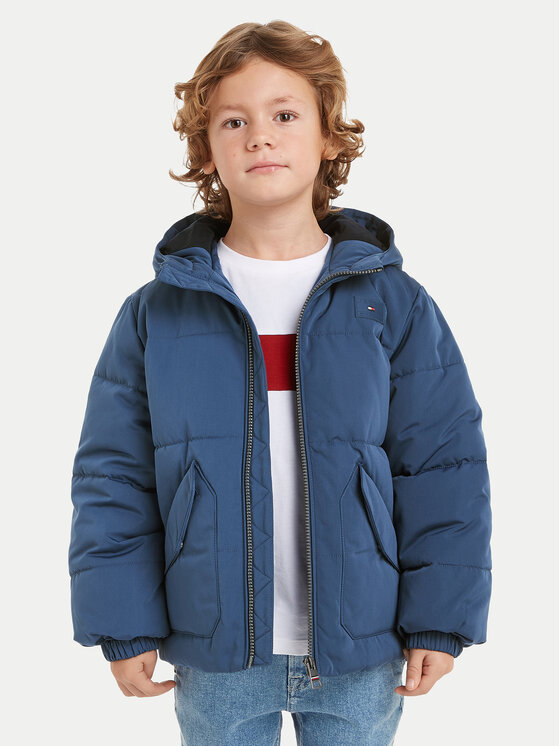 Tommy Hilfiger Geacă din puf Monotype KB0KB09092 Albastru Regular Fit