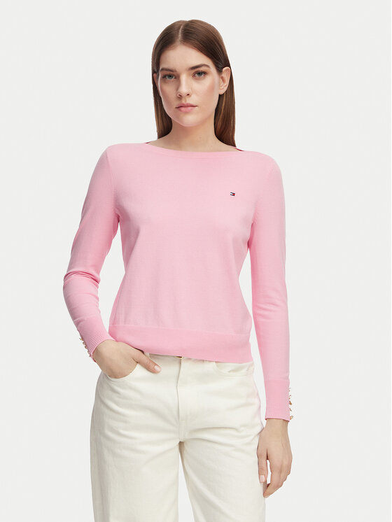 Tommy Hilfiger Tommy Hilfiger Džemper WW0WW40099 Svijetlo roza Regular Fit