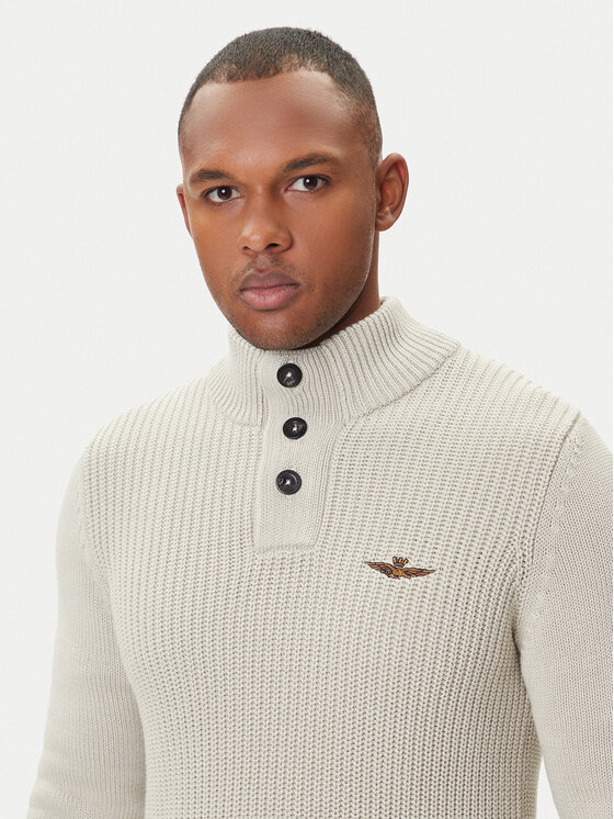 Aeronautica Militare Aeronautica Militare Džemper 252MA1572UL00409 Bež Slim Fit