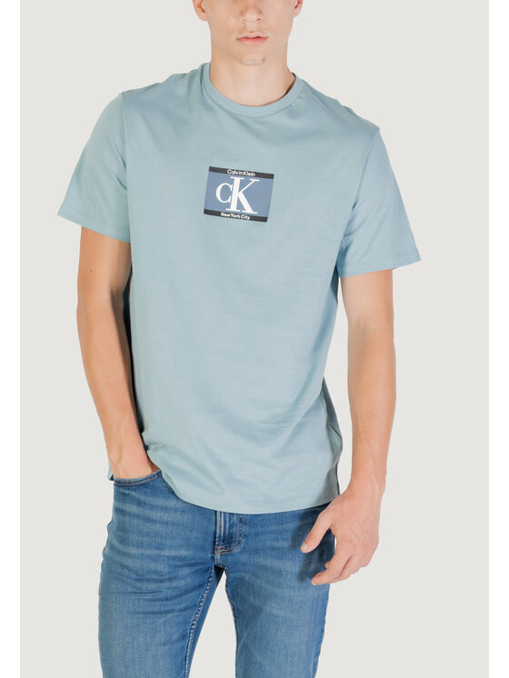 Calvin Klein Calvin Klein T-shirt SS 30s EU SP CK BOX Blu Box Fit
