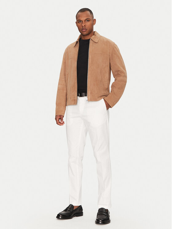 BOSS BOSS Společenské kalhoty C-Genius 50539970 Bílá Slim Fit